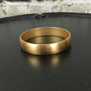 Vintage Monet Brushed Gold Bangle Bracelet